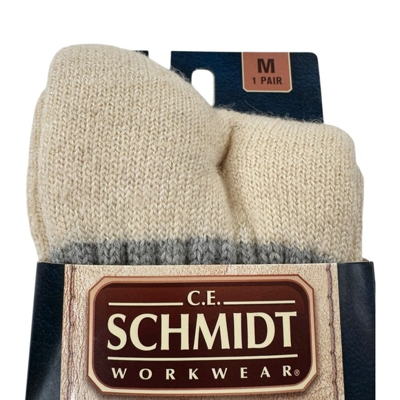 NWT Schmidt Men’s Wool Blend Artic Weight Thermal Socks Cushioned Size M - Picture 6 of 7